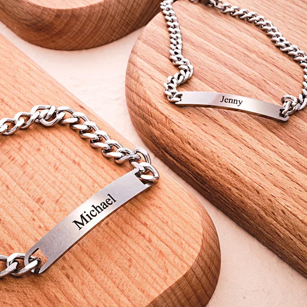 Custom Engraved Bracelet Set Personalized Fashion Bracelet For Couples - Image 2