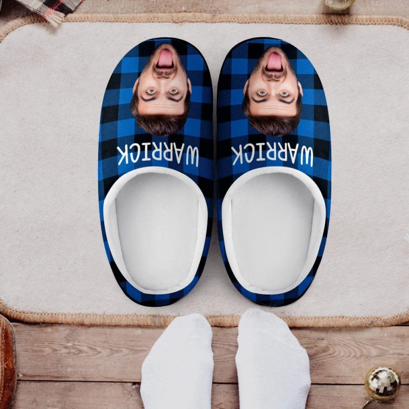 Custom Photo Women’s and Men’s Slippers Personalized Casual House Cotton Slippers