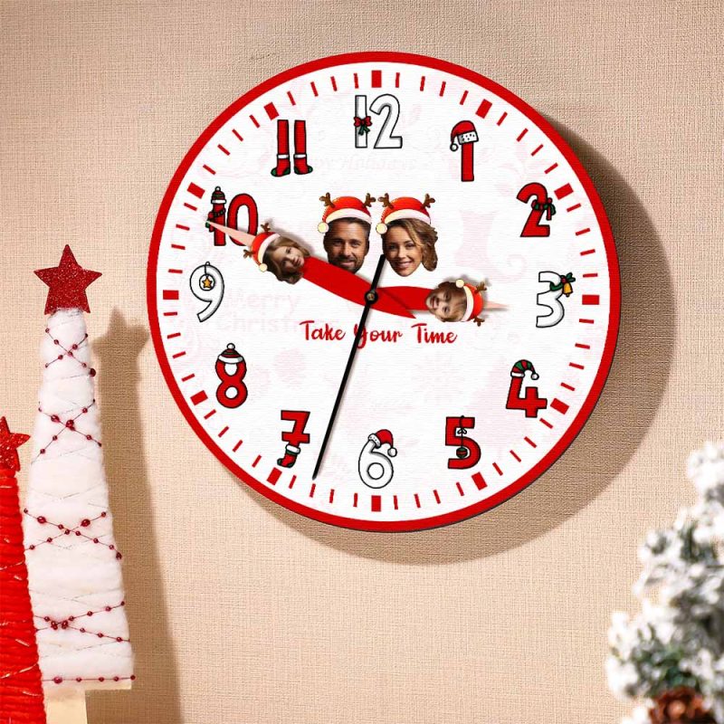 Custom Family Face Clock Christmas Gifts