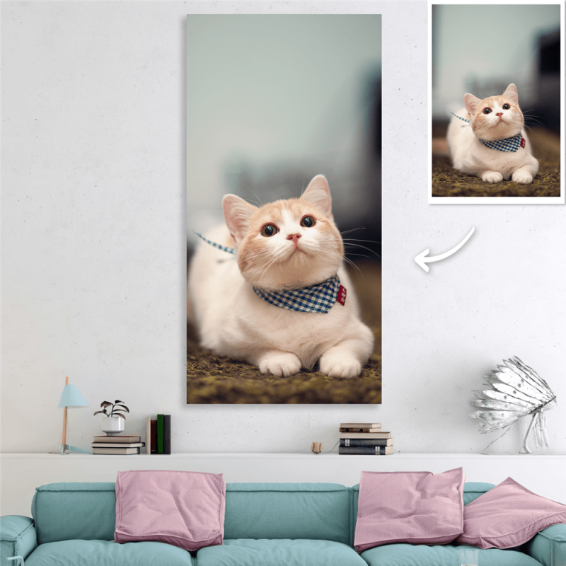 Cat Memorial Gift Custom Photo Wall Art Gift For Cat Lovers – 60*120cm