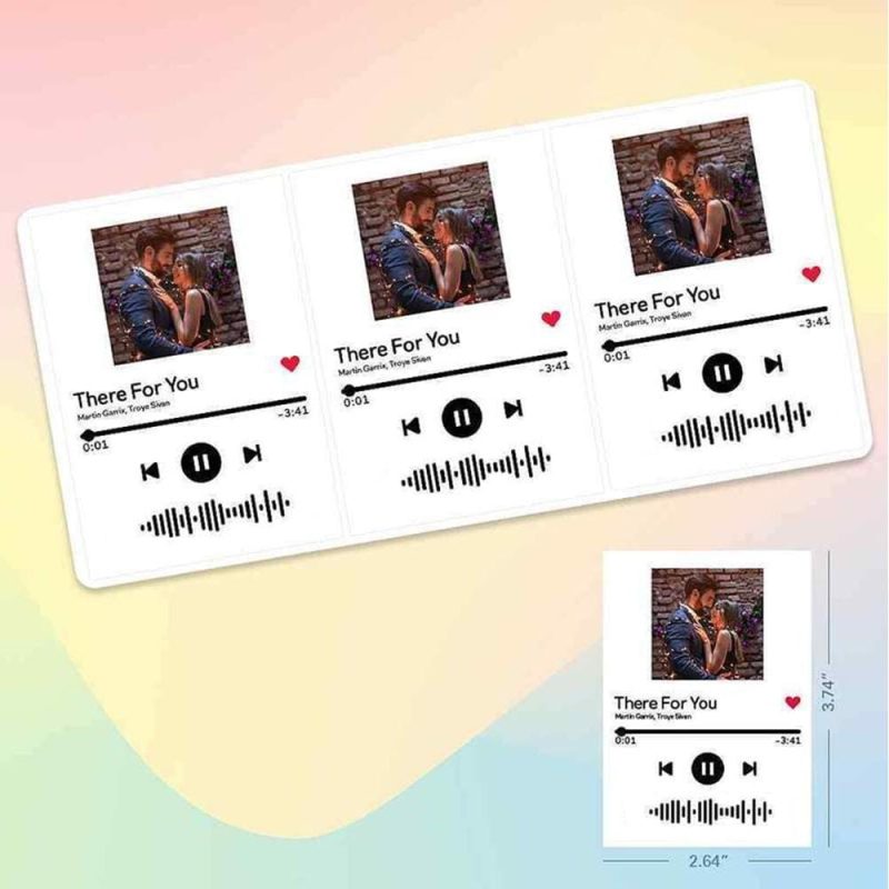 Custom Spotify Sticker With Photo Custom Stickers Valentine’s Day Gifts