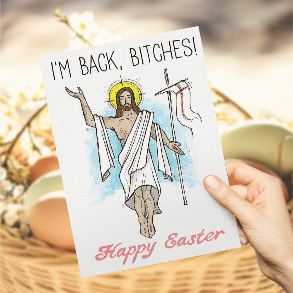 Funny Easter Card Happy Easter Jesus Greeting Card