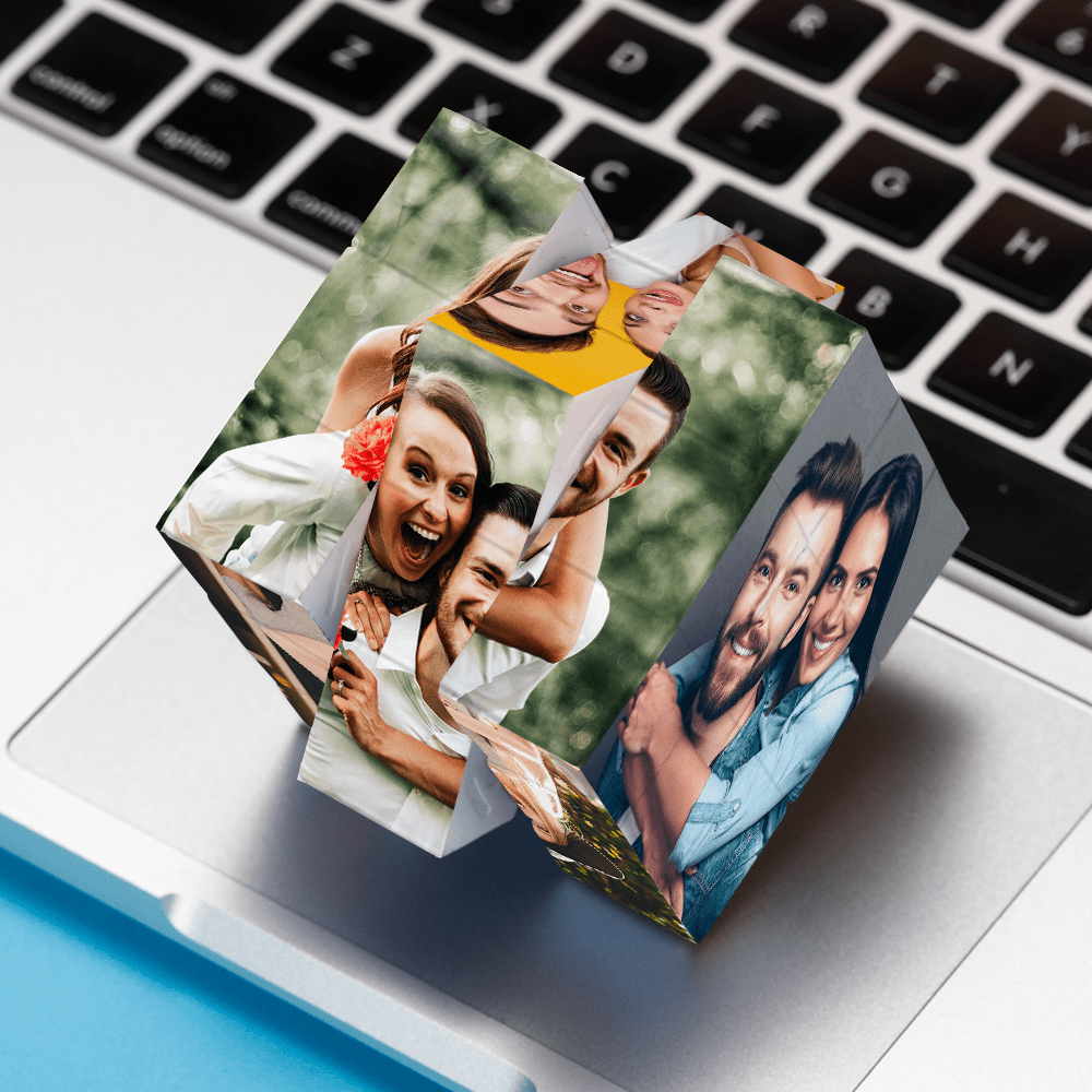 Photo Engraved Rubic's Cube Personalized Rubic's Cube - Image 2