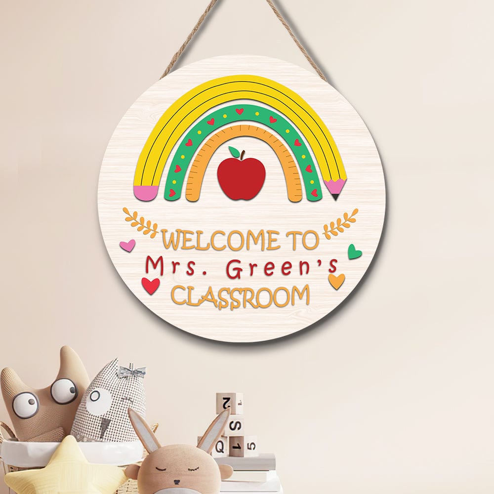 Back to School Gifts Custom Teacher Door Sign Welcome Sign Gift