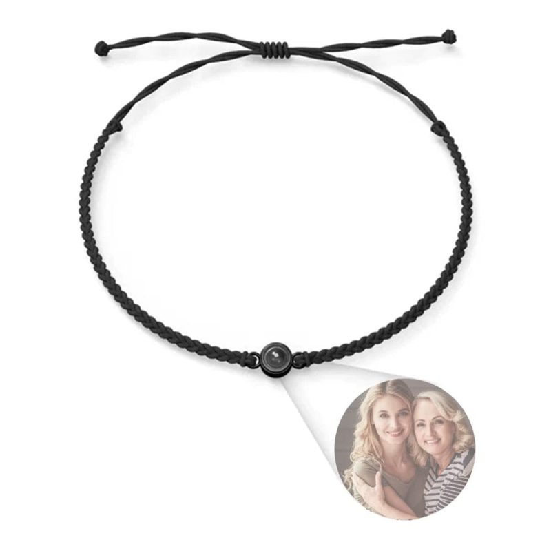 Mother’s Day Gift Projection Bracelets Stainless Steel Custom Projection Bracelets Woven Photo Bracelets Commemorative Gifts
