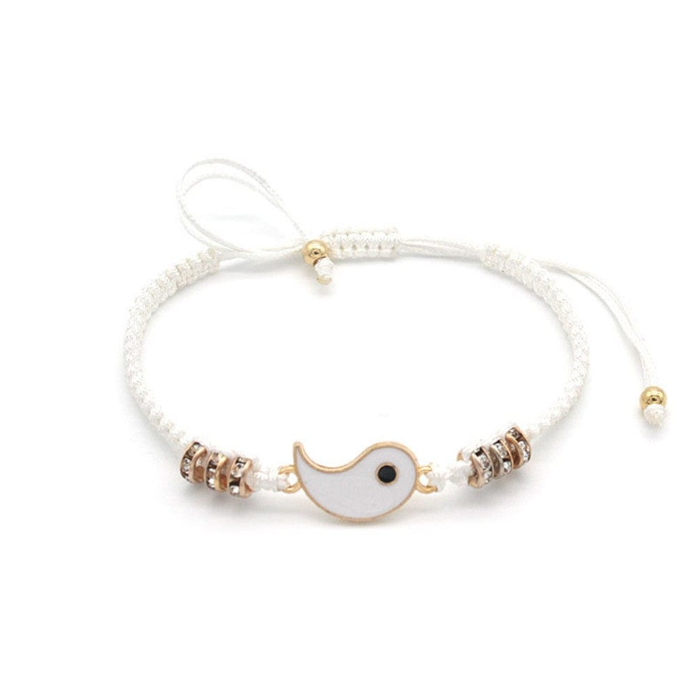 Yin Yang Adjustable Cord Bracelet Handmade Tai Chi Braided Rope Charm Bracelet - Image 4