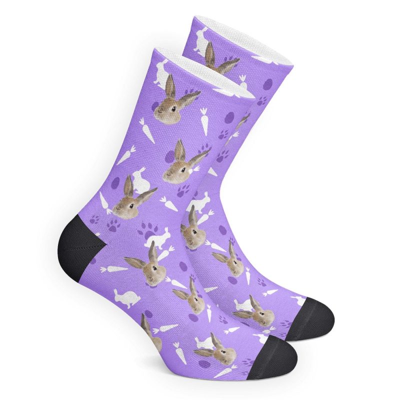 Bunny Face Socks Gifts For Rabbit Lovers Pet Memorial Gift Personalized Easter Gifts