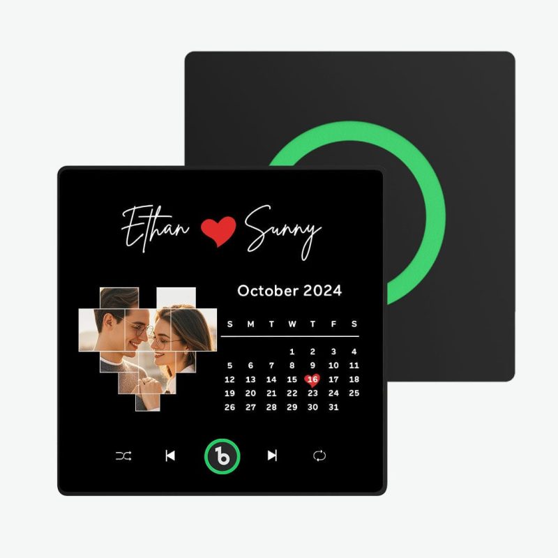 Custom Music Fridge Magnet Personalized Calendar Photo Colorful Album Fridge Magnet Music Wall Photo Sticker That Can Be Played Without Cellphone For Valentines Day Gift