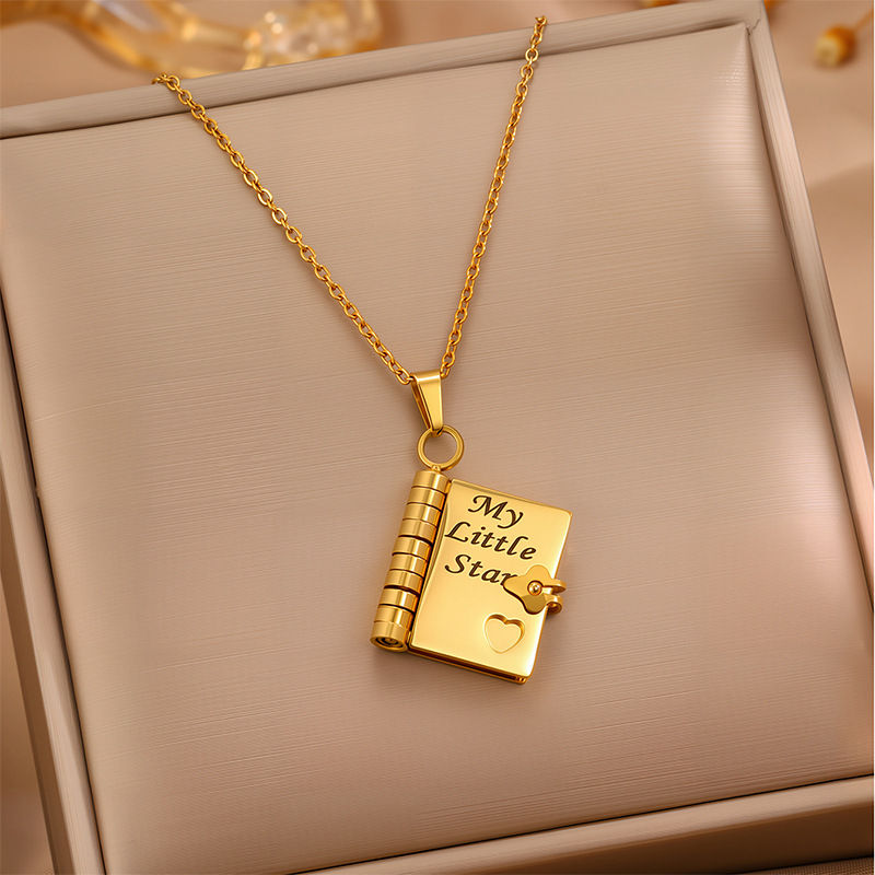 Flip Book Necklace My Little Star Book Necklace for Daughter Necklace A Letter to My Son in a Locket Family Gifts - soufeelus - Image 5