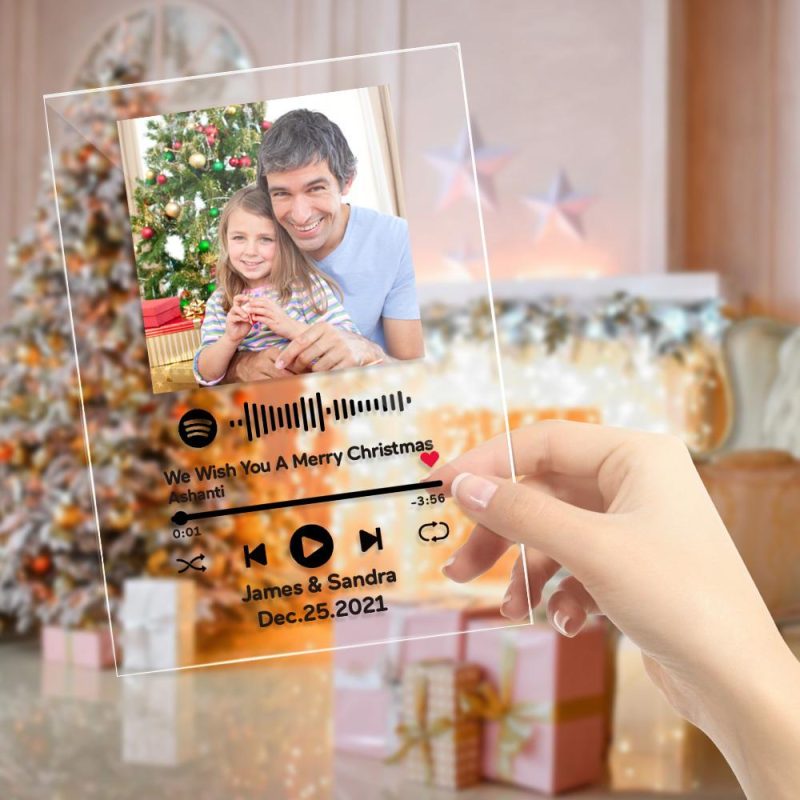 Custom Spotify Code Music Plaque Christmas Gifts for Dad