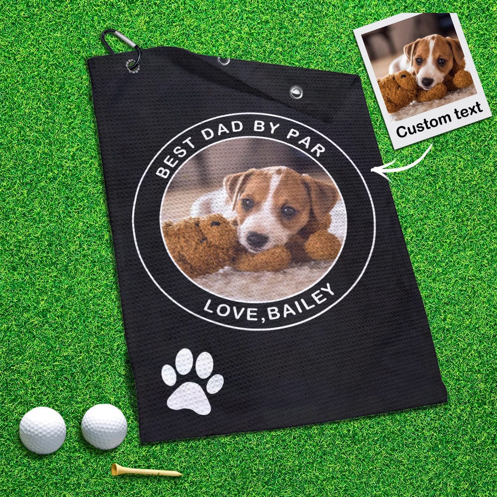 Printed Golf Towel Custom Golf Towel Sports Towel Gifts for Pet Lovers - Dog Paw Print - Image 2