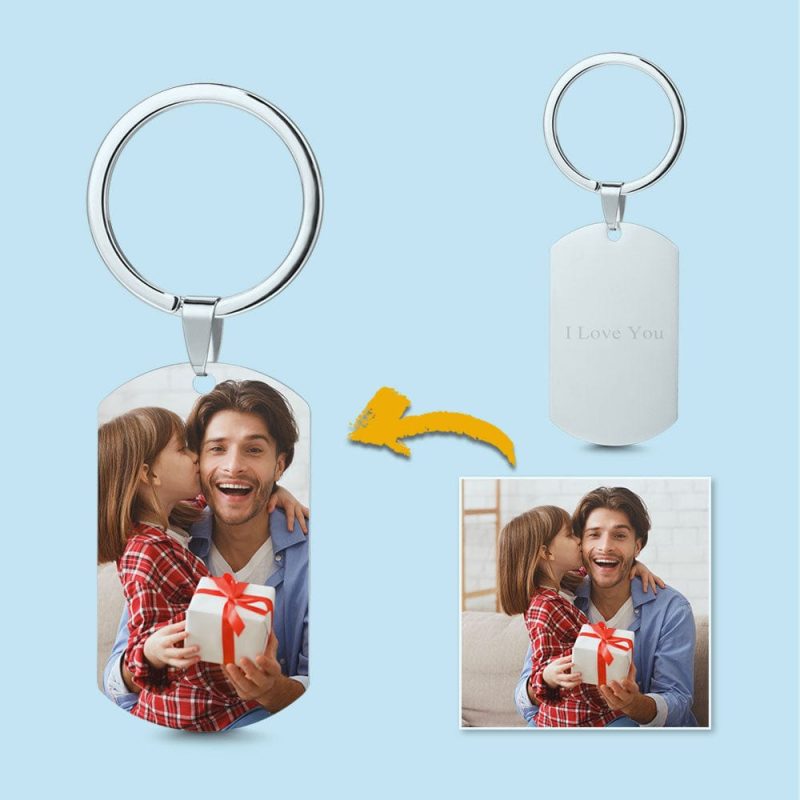 Custom Photo Keychain Father’s Day Gifts for Dad Father’s Day Keychain