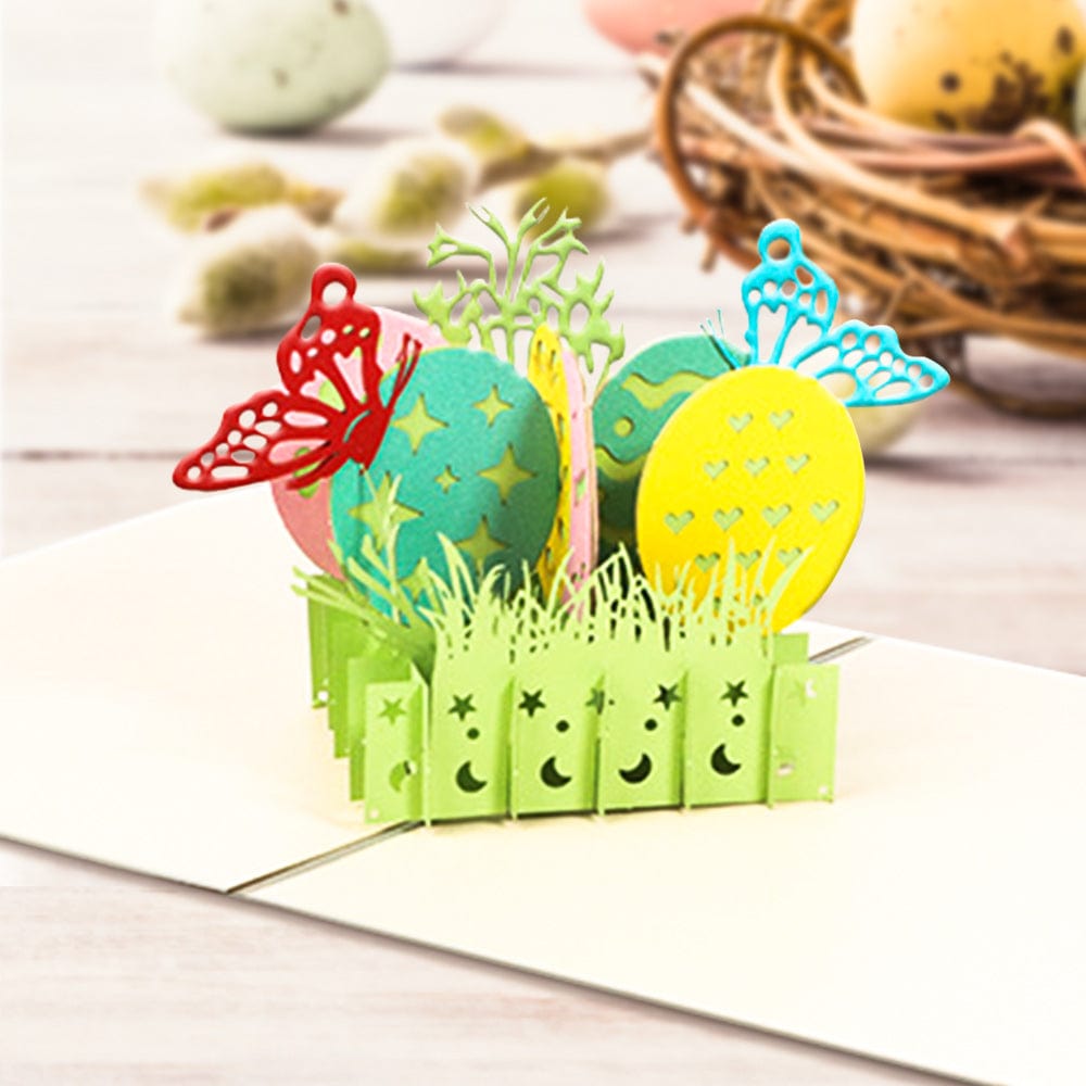 Easter Card Paper Cut Carved Hollow Rabbit 3D Pop Up Greeting Card - Image 2