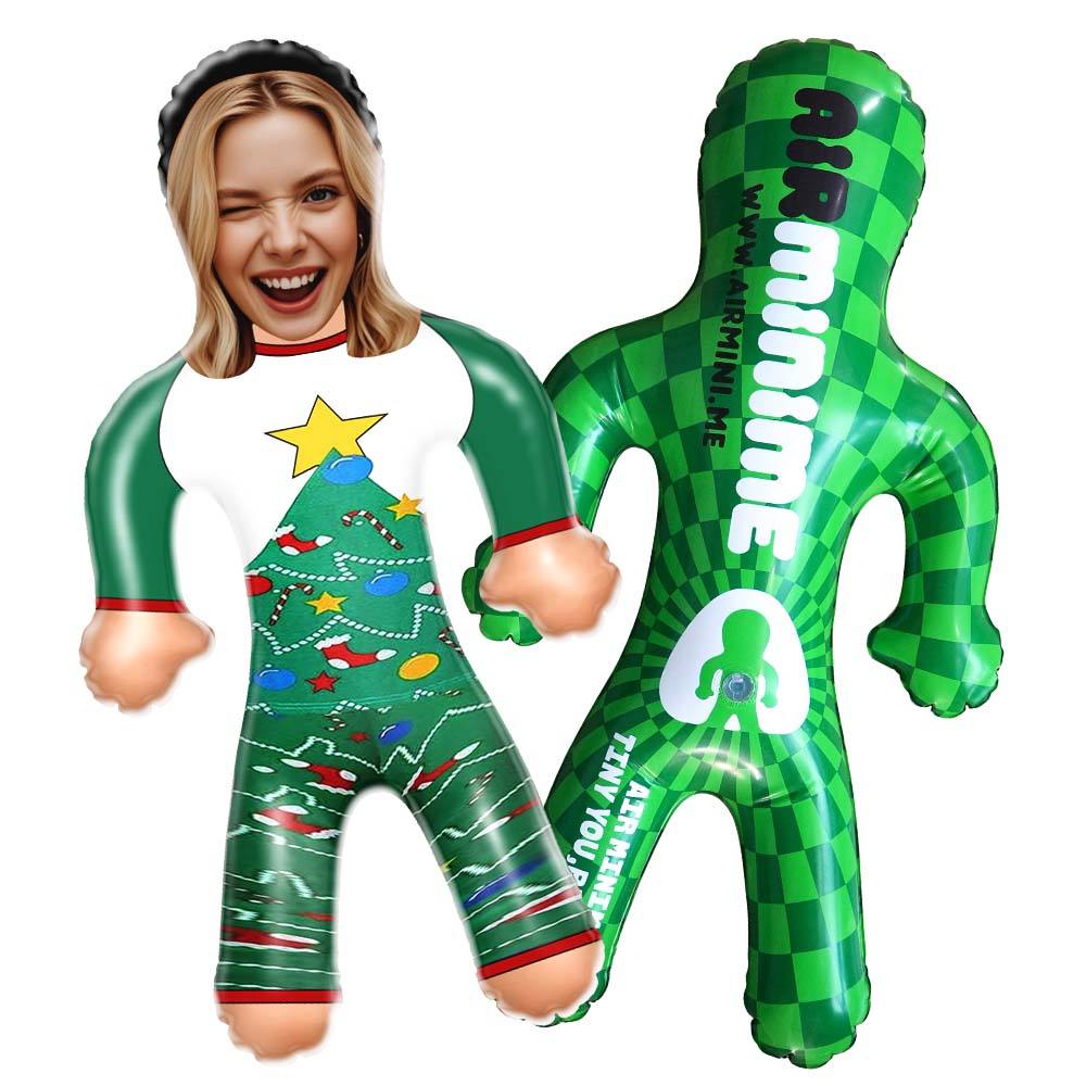 Custom Blow Up Doll Green Christmas Pyjama Set Air Minime Doll Funny Inflatable Christmas Gift - Image 2