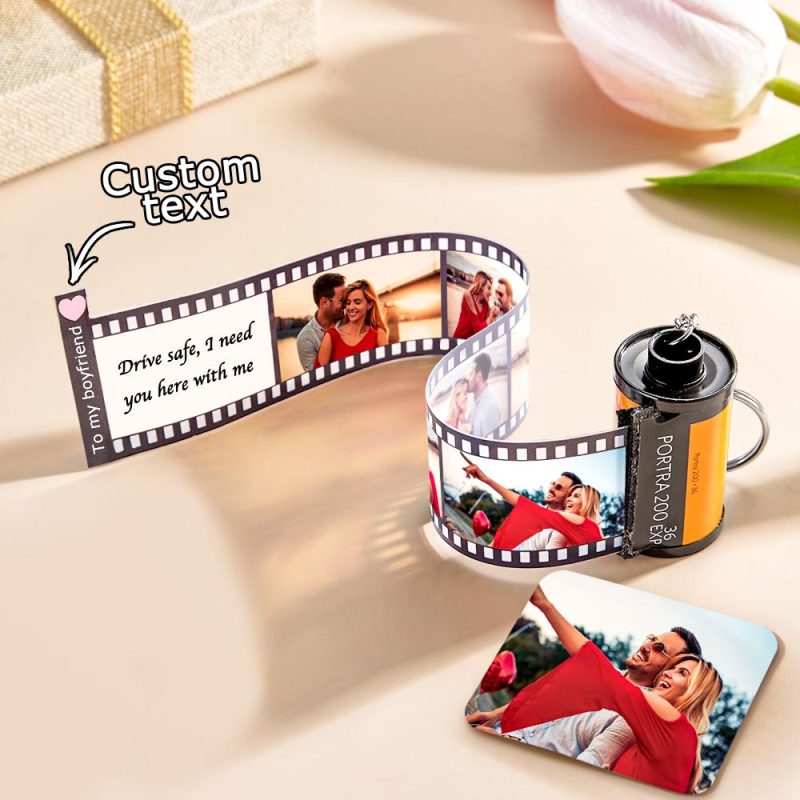 Camera Roll Keychain Drive Safe Film Keychain Gifts for Couple