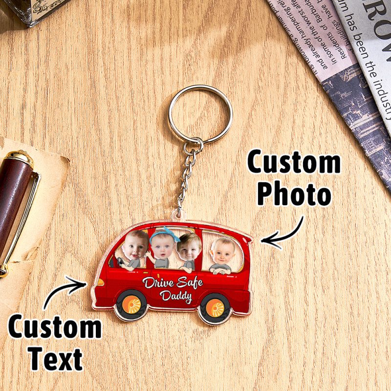 Personalized Drive Safe Keychain Custom Car Style Keychain Gift for Dad