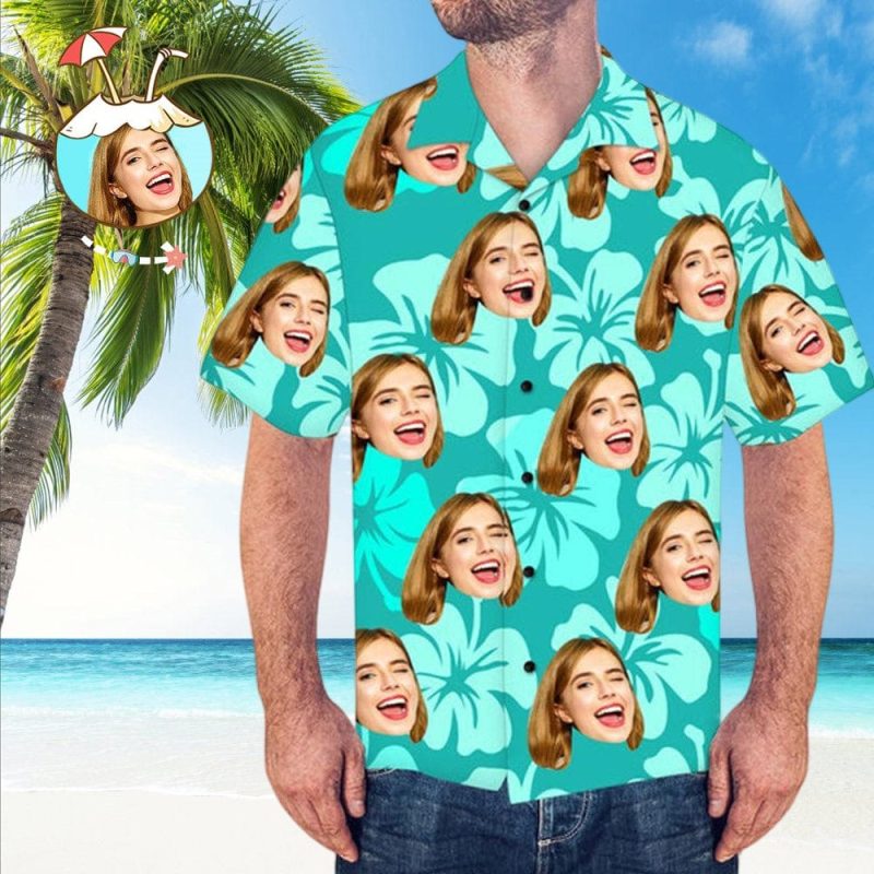 Custom Hawaiian Shirts with Face Gift For Husband
