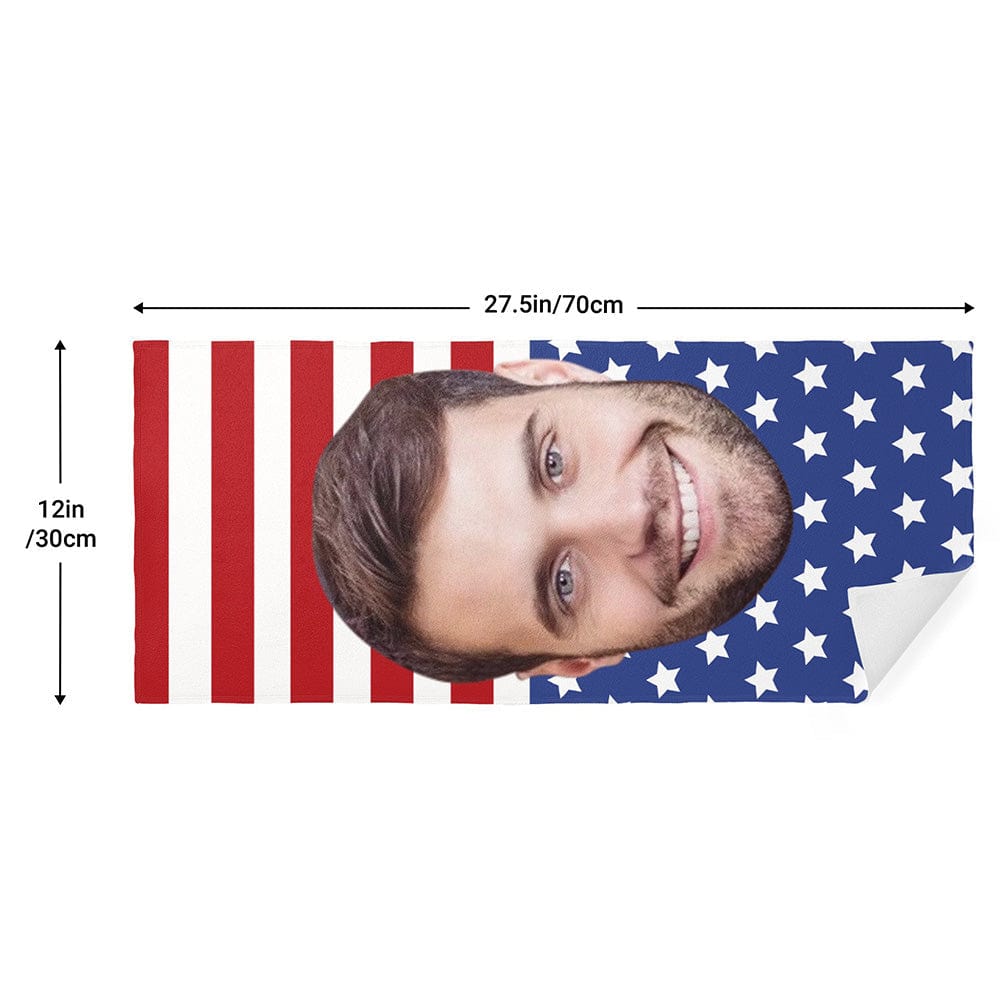 Design Your Own Towel With Face Personalized Towel Funny Gifts for Friends - Flag - Image 2