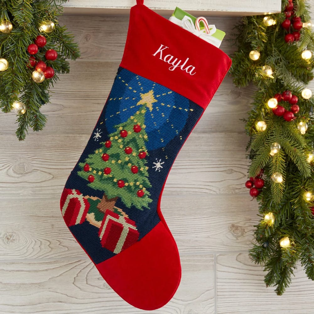 Custom Name Christmas Stockings Christmas Gifts for Little Girls-Teddy Bear - Image 2