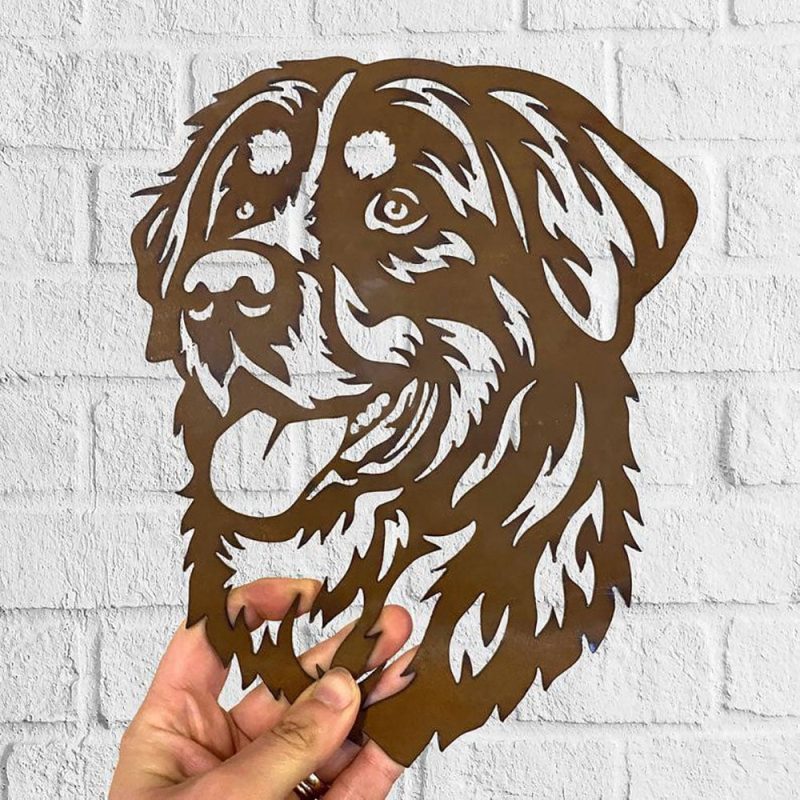 Dog Metal Wall Art Hanging Home Decor Puppy Pet Berner Sennenhund
