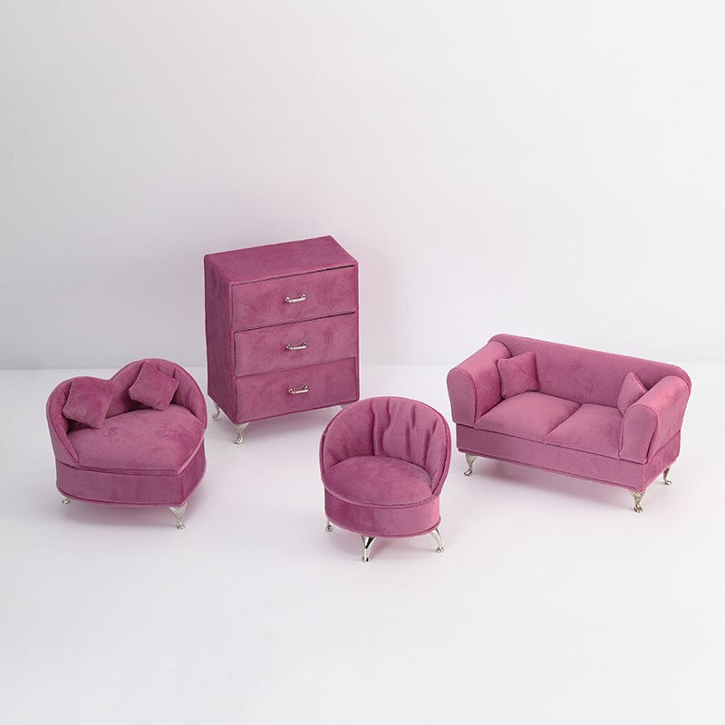 Sofa Cabinet Flannel Jewelry Storage Box for Home Decoration