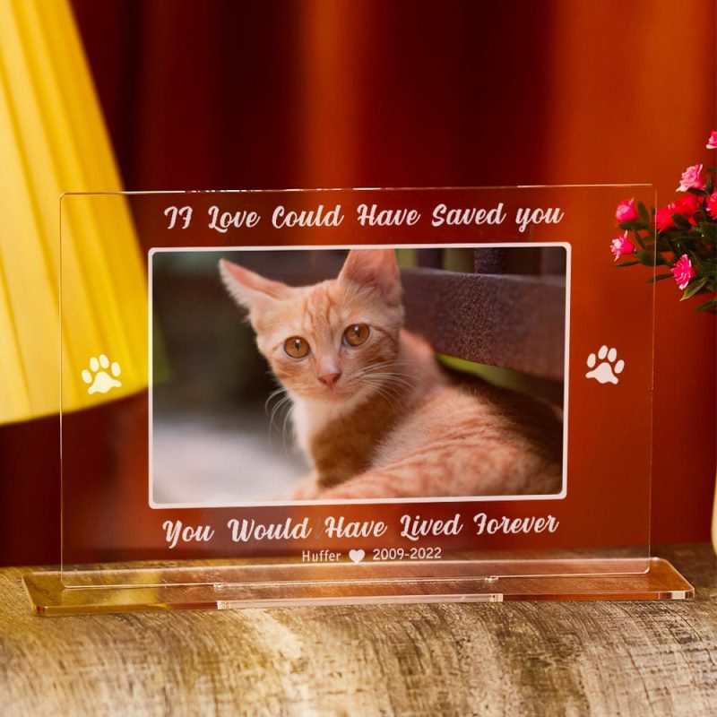 Memorial Plaque with Picture Personalized Ornaments Pet Memorial Gifts Sympathy Gift