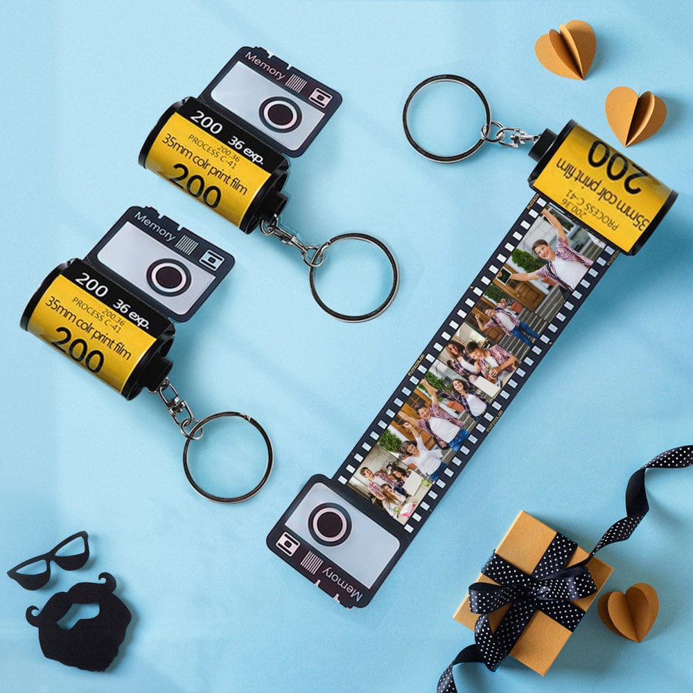 Custom Colorful Camera Roll Keychain Romantic Personalized Back To School Gift