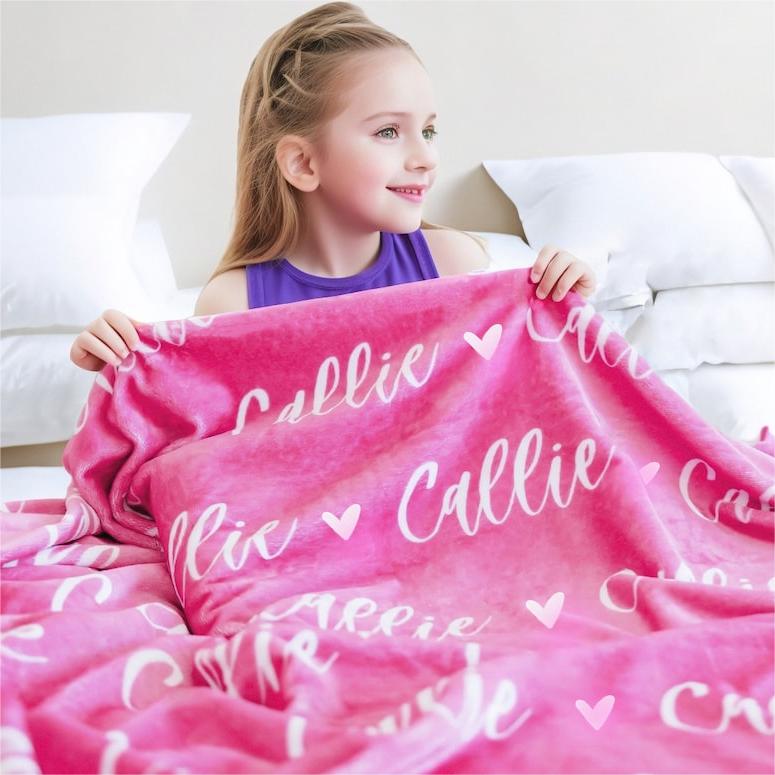 Custom Name Blanket Personalized Baby Blanket Kids Birthday Gift