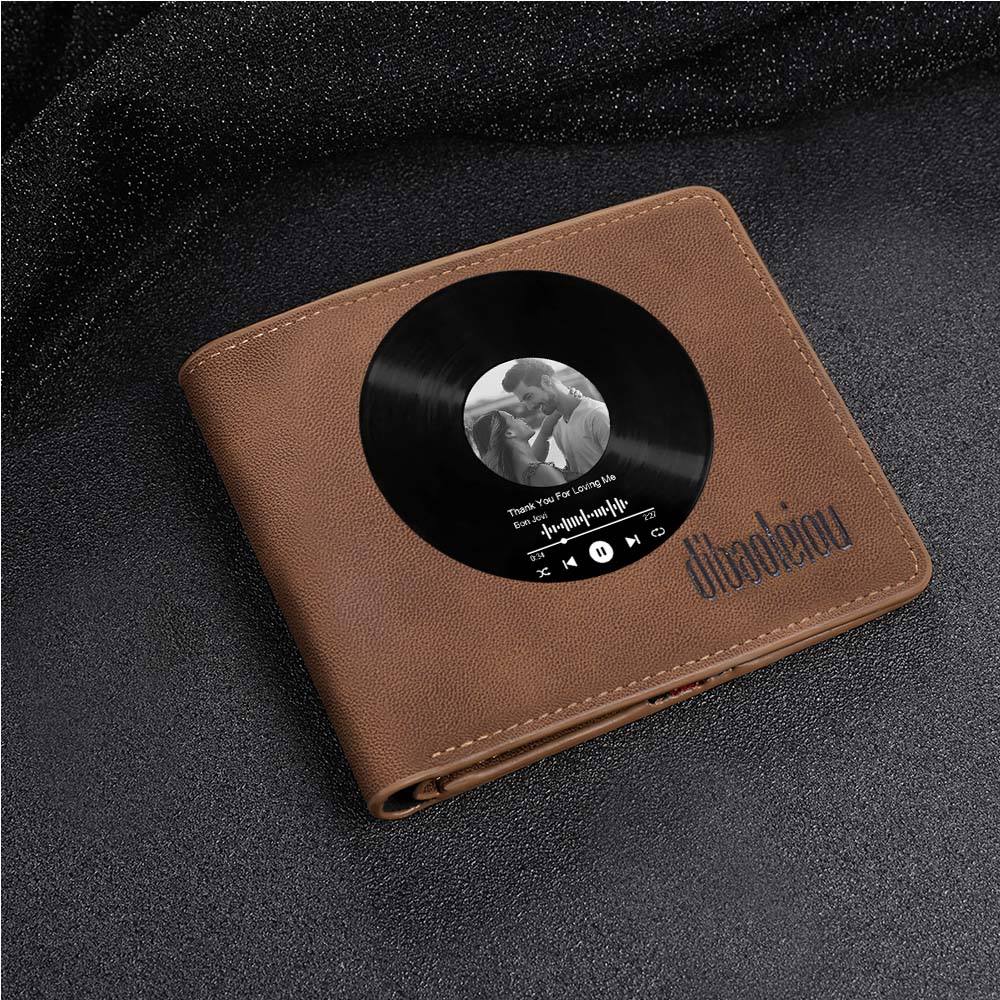Custom Photo Wallet with Spotify Music Gift for Him - Image 2