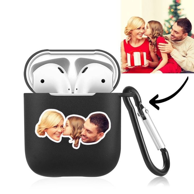 Custom Photo Earphone Case for AirPods Happy Family Black – Avatar