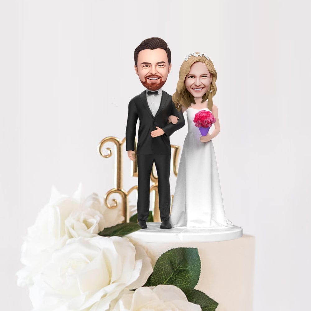 Wedding Gifts Fully Customizable 2 person Custom Bobblehead With Engraved Text Gifts