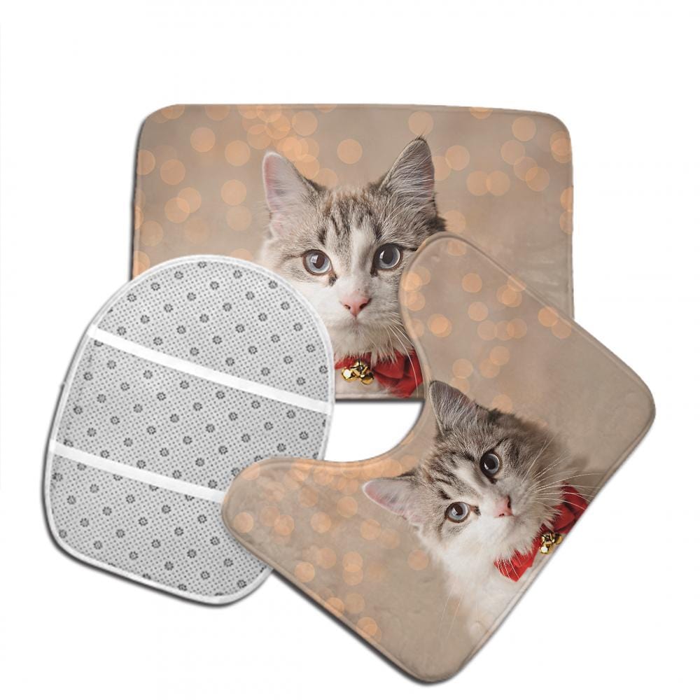 Custom Photo Bathroom Antiskid Pad 3pcs Bathroom Rug Bathroom Gifts - Image 3