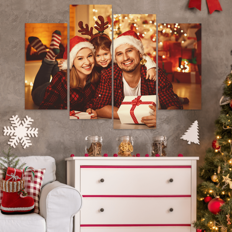 Christmas Gift Custom Wall Art Picture Canvas Print – 4pcs