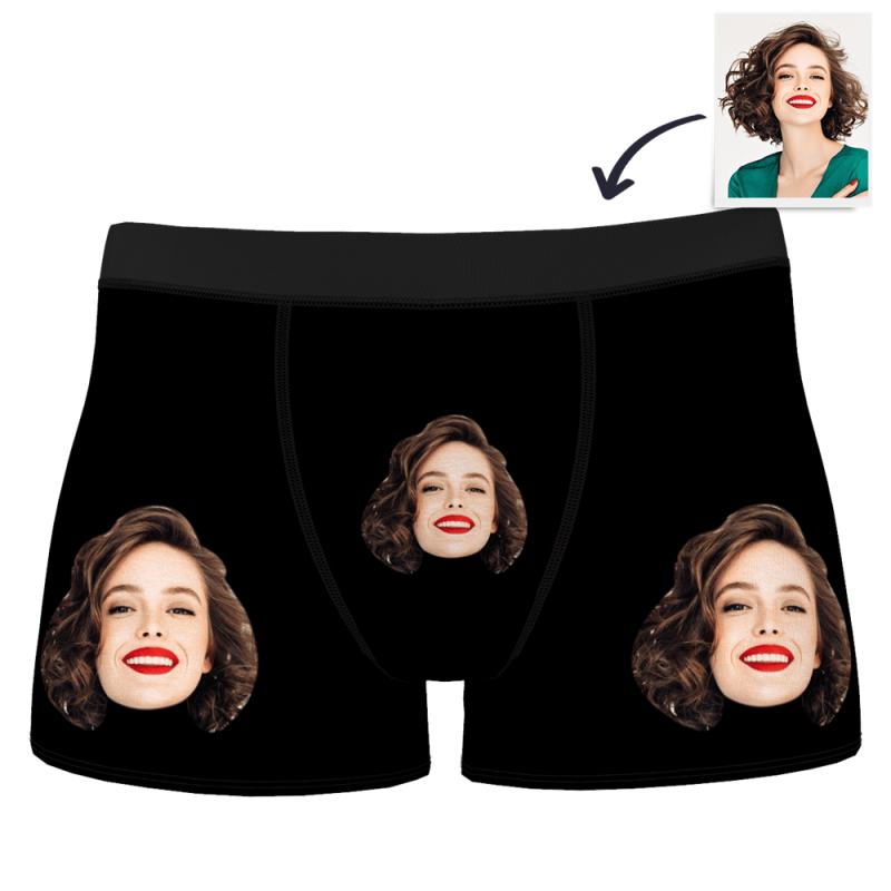 Husband Gift Personalized Boxer Gift Face Underwear