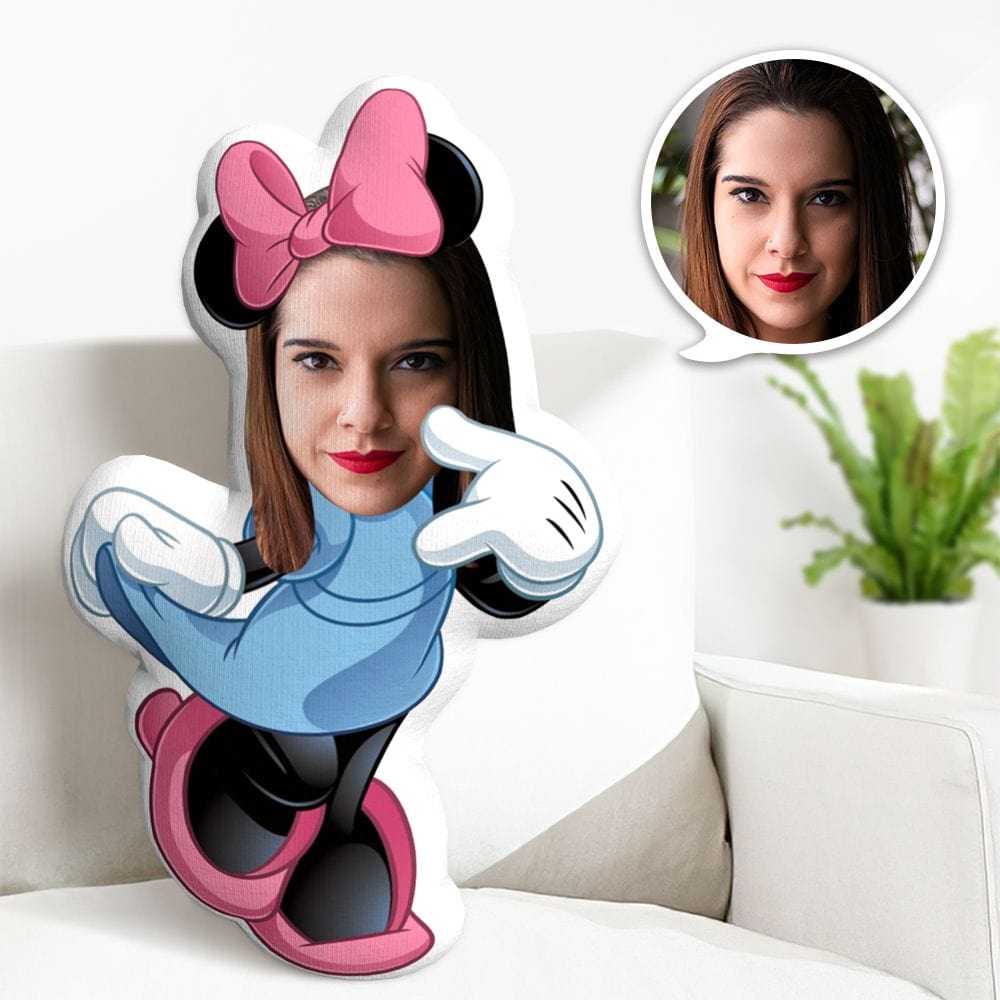 Custom Face Pillows Minnie Mouse Minime Throw Pillow Personalized Gifts for Her