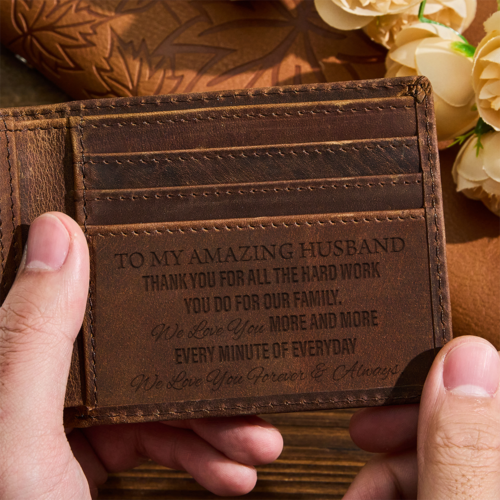Personalized Men's Wallet, Genuine leather wallet, Gift for boyfriend, Gift for him, Valentine's Day gift, gift for my man, gift for husband