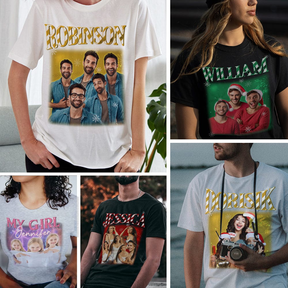 Personalized Photo T-shirt Vintage Tee Custom Name and Photo Vintage Tee Gift - Image 2