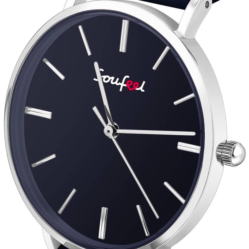 Women's Classic Watch Dark Blue Leather Strap 36mm - Image 2