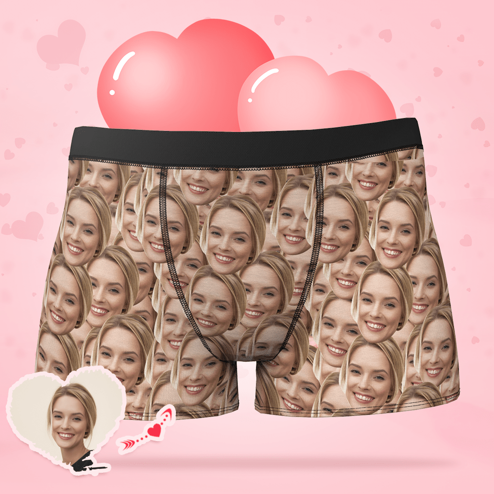 Custom Face Boxer Shorts Crazy Gift Valentine's Day Gifts for Husband - Image 2