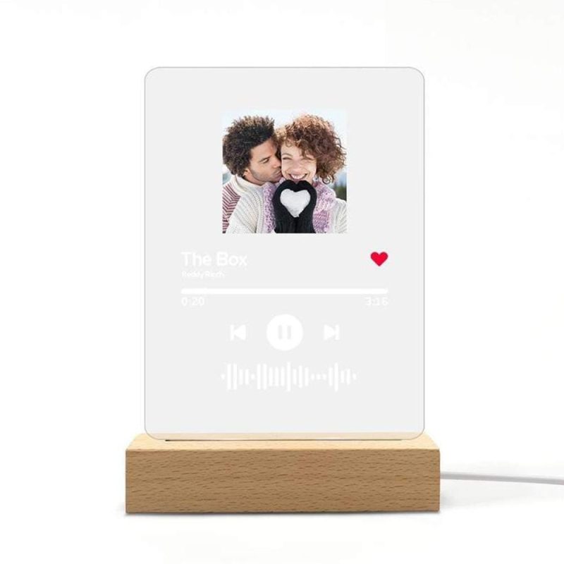 Music Plaque Night Light Personalized Anniversary Gifts Valentines Day Gifts
