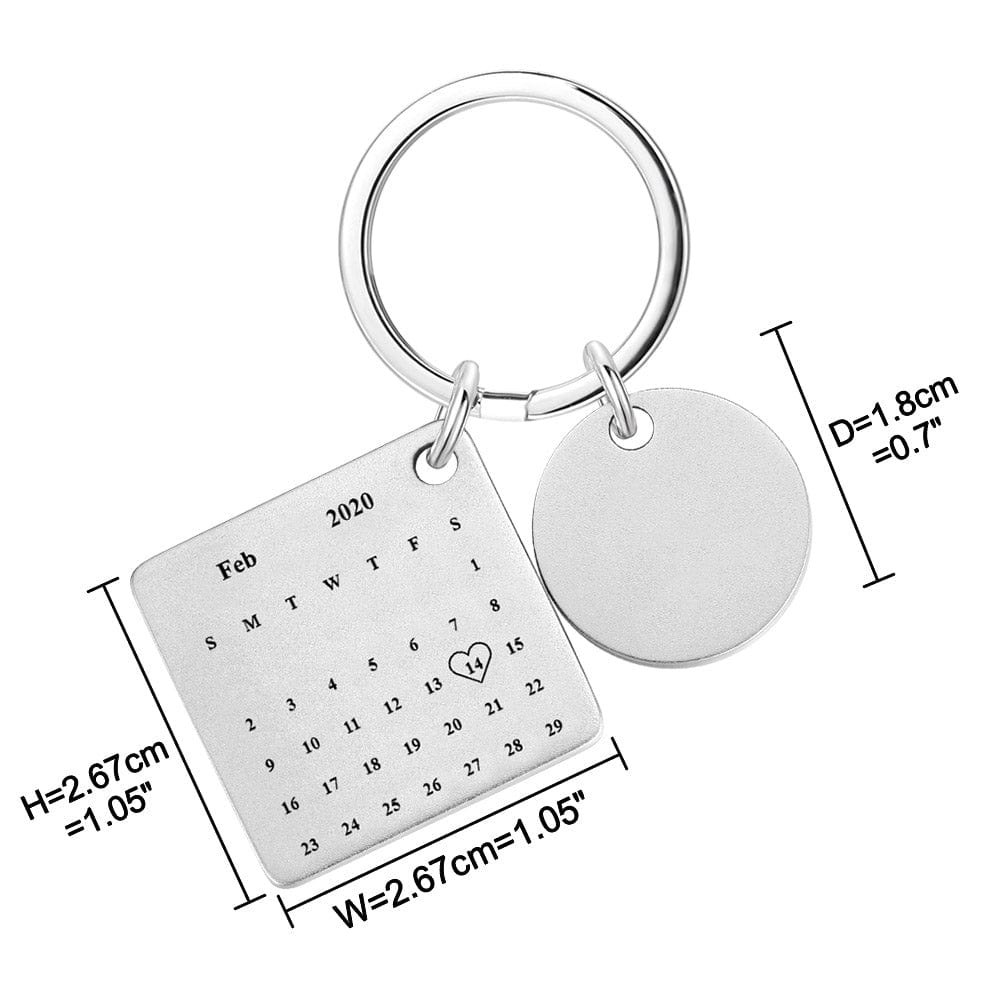 Custom Calendar Keychain Engraved Keychains With Photo Mother’s Day Gifts - Image 2