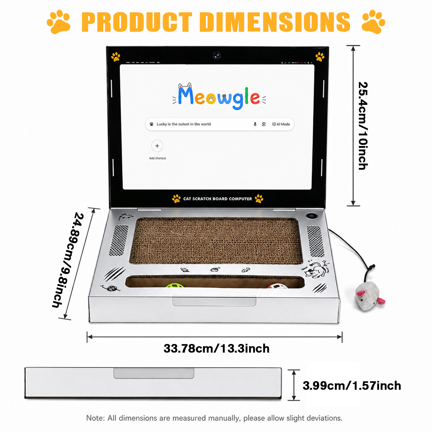 Personalized Cat Laptop Scratcher Meowgle Cat Scratch Pad With Custom Photo Facetime Or Custom Search Interactive Cat Enrichment Toy 6 - Image 2