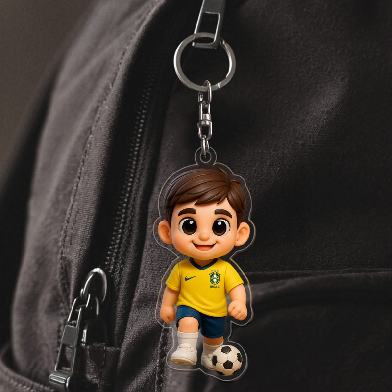 Custom Figure Keychain Personalized Acrylic Cartoon Keychain Photo Bag Charm Unique Keepsake Gift For Sports Enthusiasts Birthday Anniversary GiftsUS