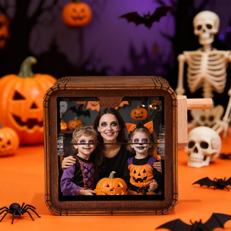 Custom 16 Photos Music Flipbook Frame Animation Machine Mechanical Hand Cranked Photo Album with Light Halloween Gift – soufeelus