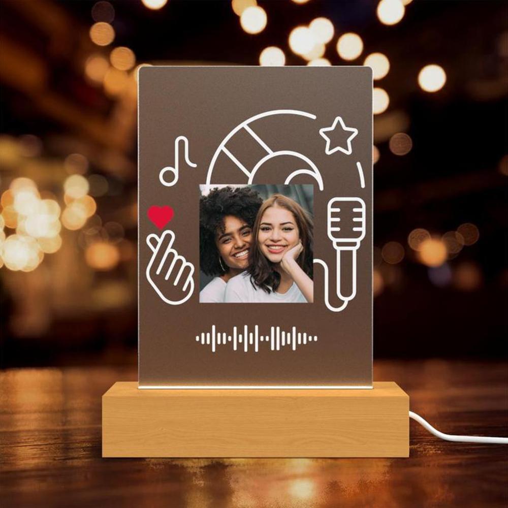 Night Light Song Acrylic Glass Led Lamp Personalized Gift for Her - Image 2