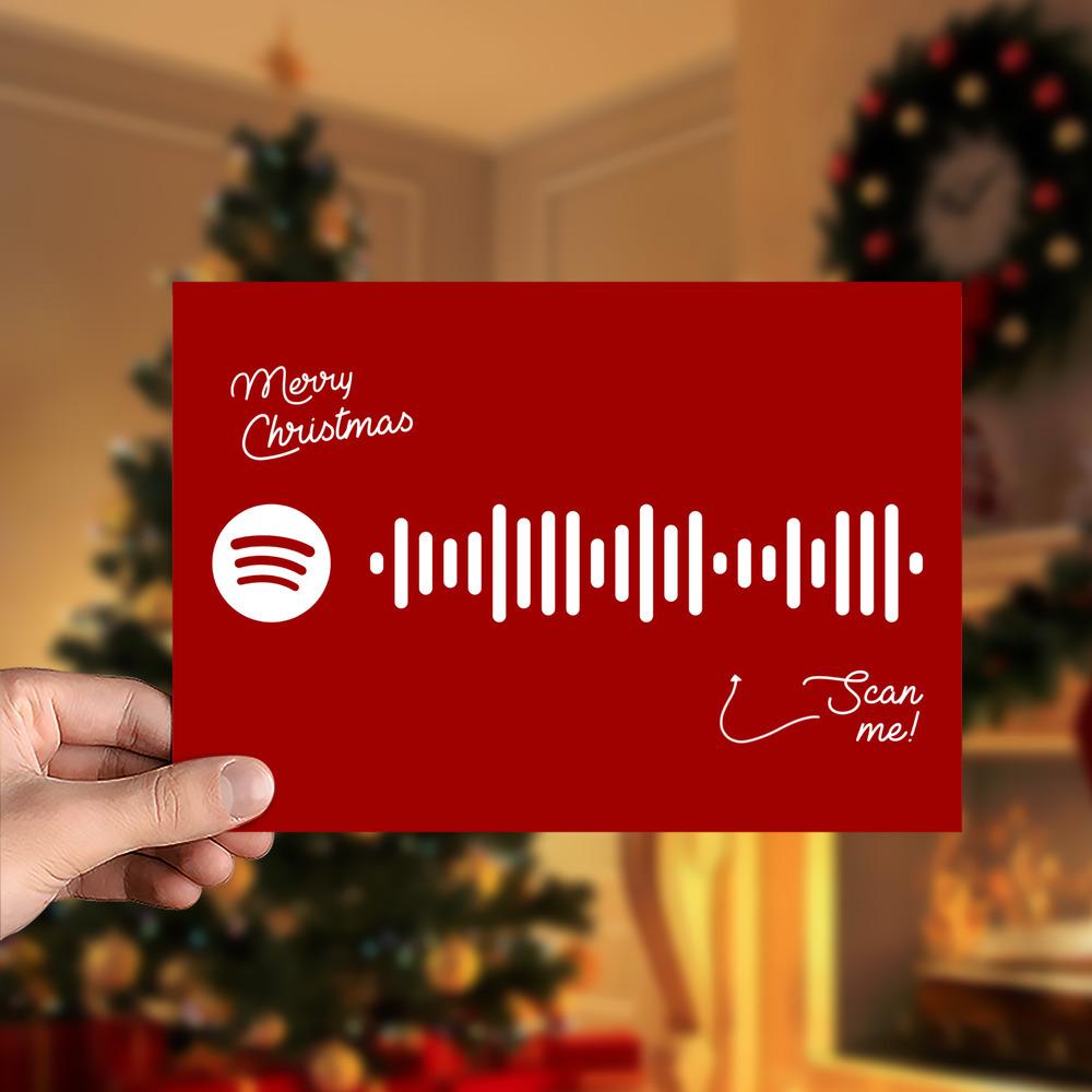 Jingle Bell Rock Spotify Code Music Greeting Card