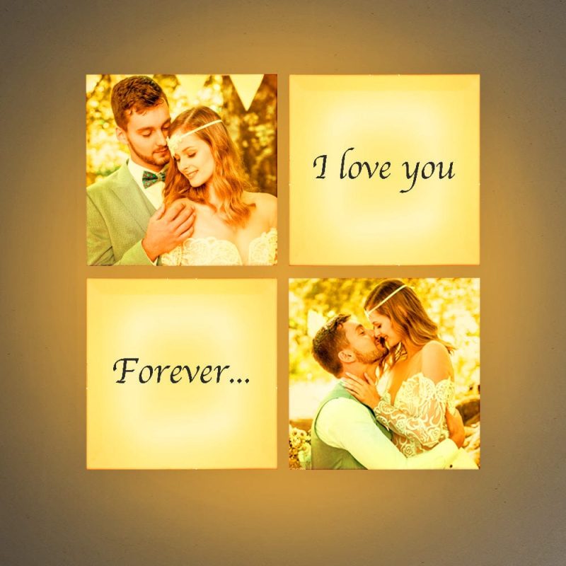 Custom Photo Acrylic Night Light Personalized Engraved Lamp Room Decor Gifts For Couples