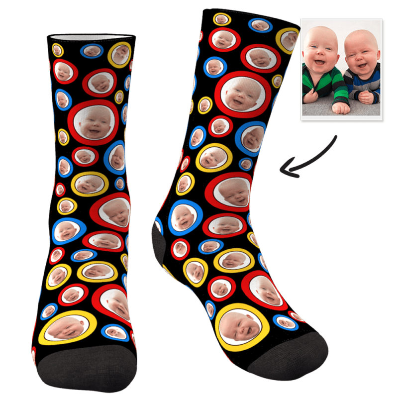 New Mom Gift Custom Photo Socks Christmas Gift For Mother