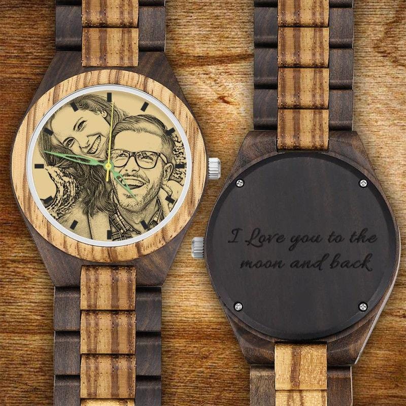 Photo Wooden Watch Personalized Watch Long-distance Relationship Gift