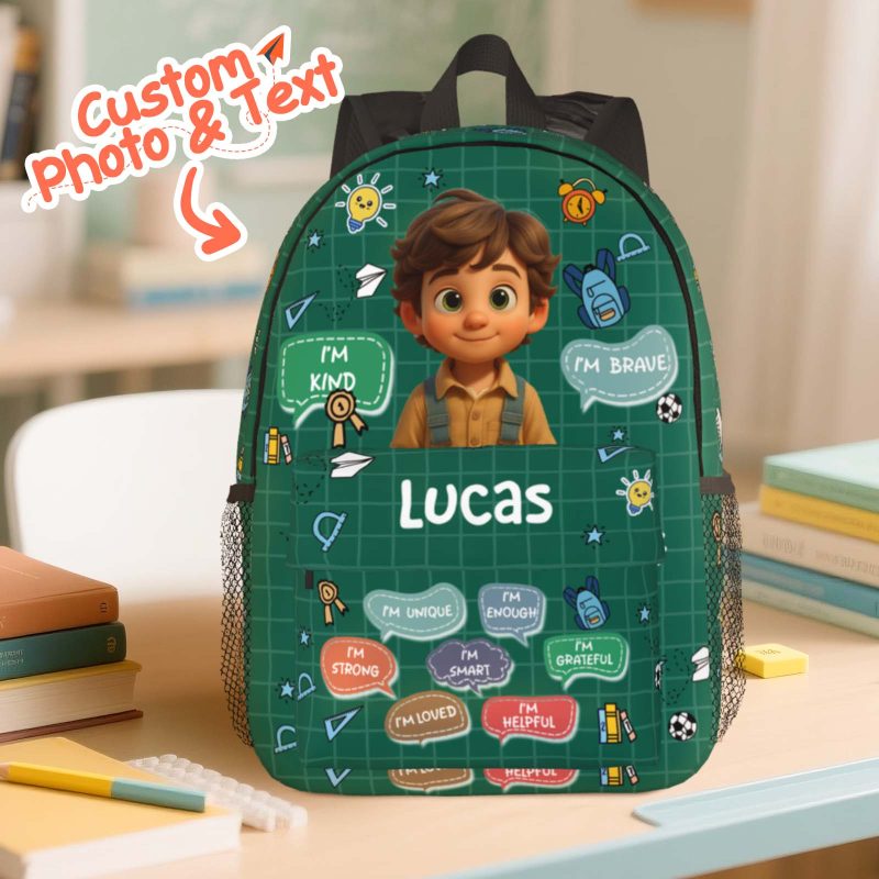 Back To School Affirmation Personalized Backpack Gift For Kids